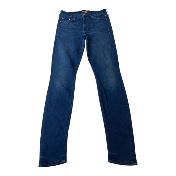 Mother The Looker Crowd Pleaser Blue Dark Wash Skinny Jeans Women’s Size 26 - Picture 1 of 14